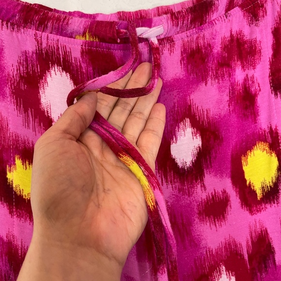 Soma Pajama Lounge Pants Women's L Pink Pockets Drawstring Soft Comfy - Picture 3 of 13